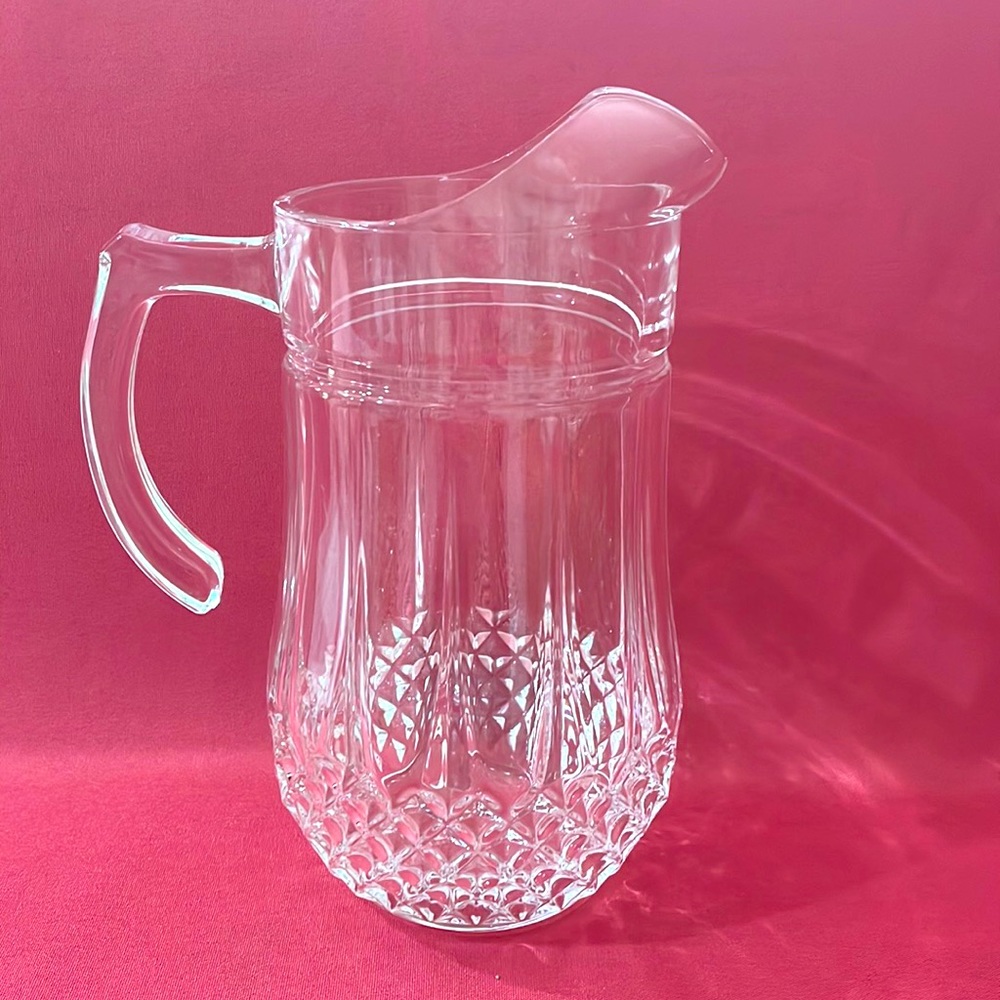 Vintage  Excellent Cristal D’Arques-Durand Longchamp Water Pitcher - C1016